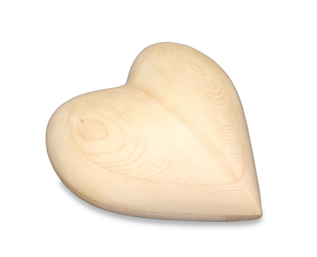Urna cineraria a forma di cuore